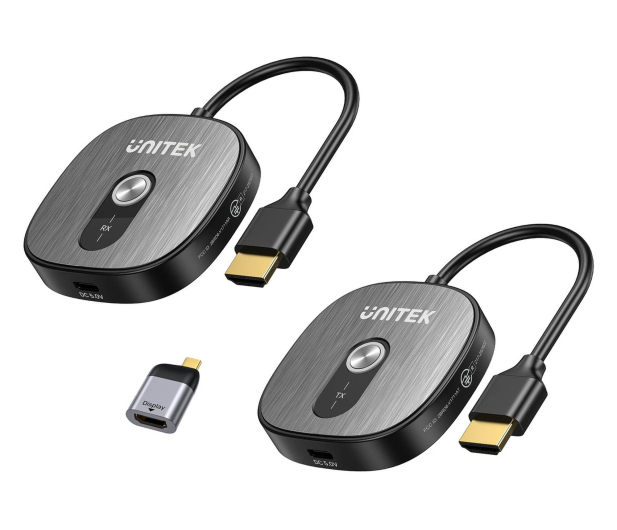 Unitek Konwerter bezprzewodowy HDMI 4K@30Hz adapterem USB-C do HDMI - 1614749 - zdjęcie